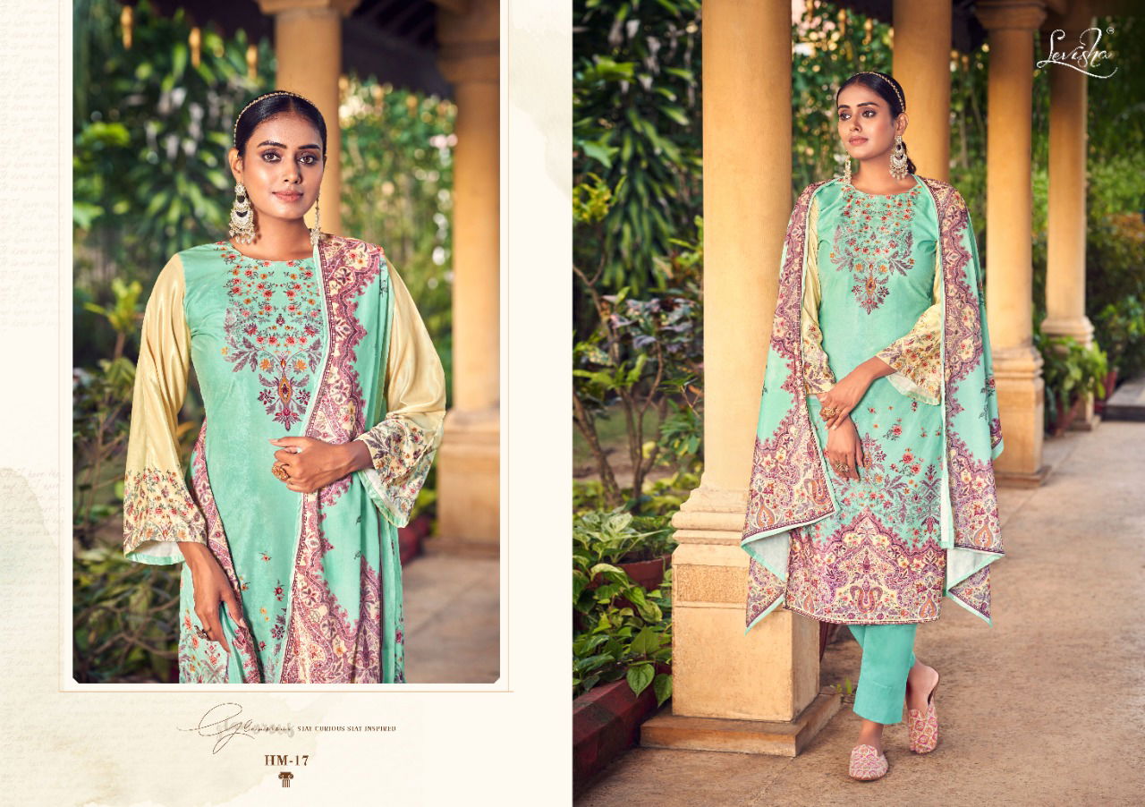 Levisha Hamza Fancy Printed Designer Casual Wear Dress Material Collection